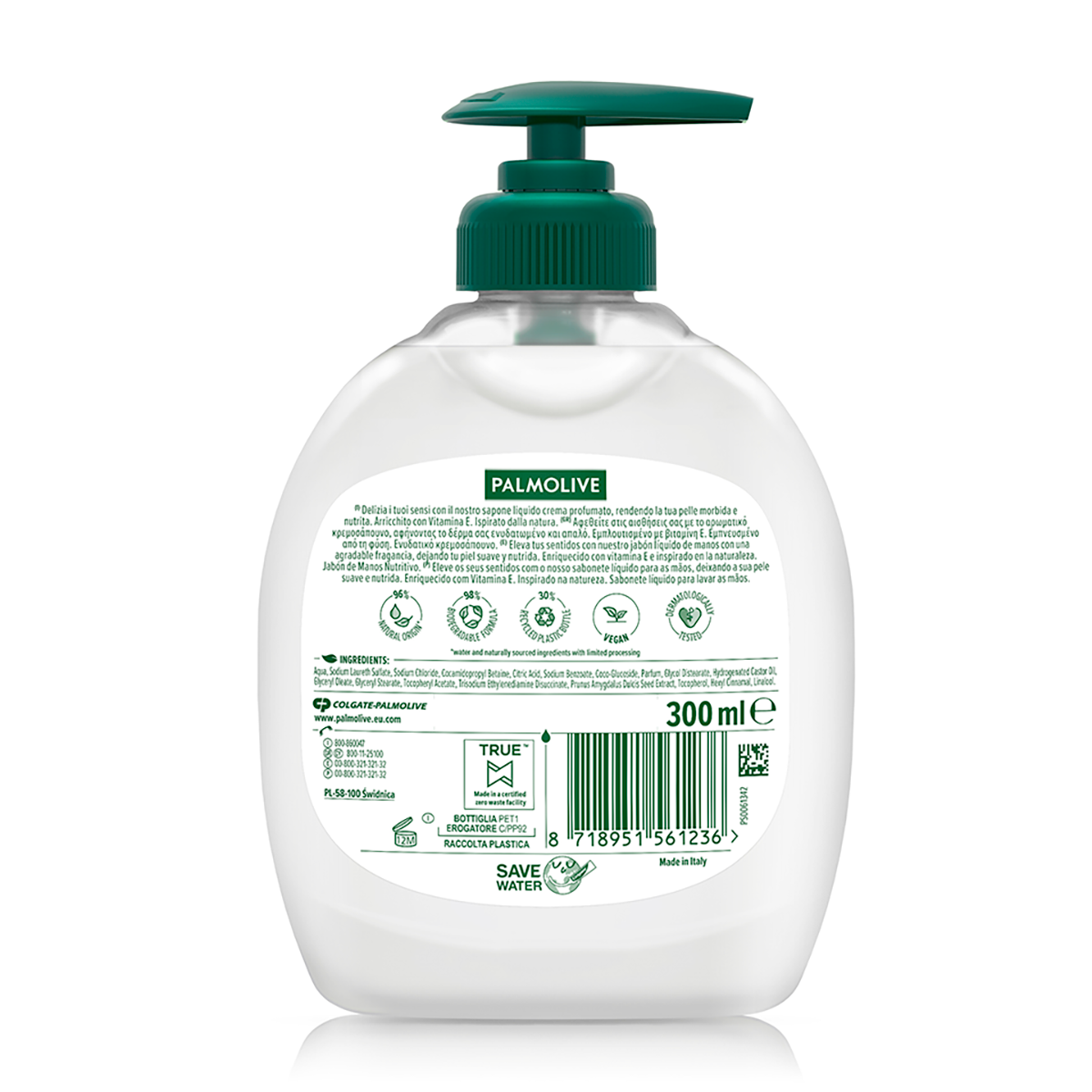 JAB&Oacute;N DE MANOS NUTRITIVO 300 ML.
