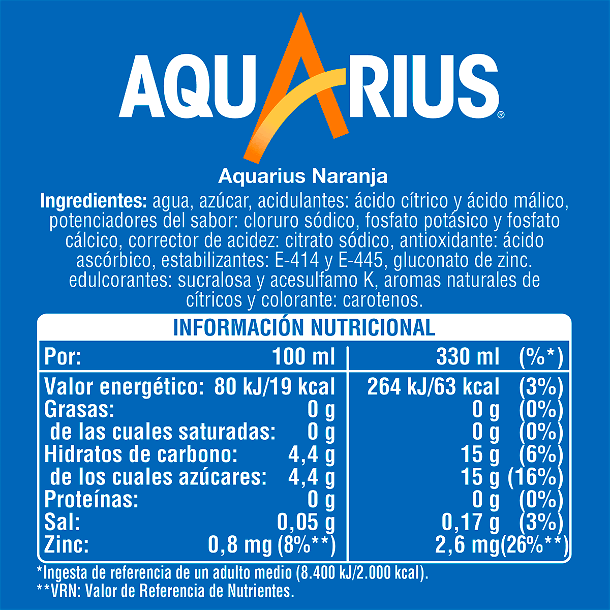 BEBIDA ISOT&Oacute;NICA DE NARANJA 33 CL.
