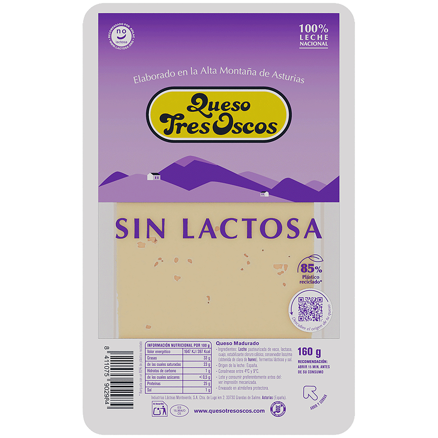 QUESO SIN LACTOSA 160 G.