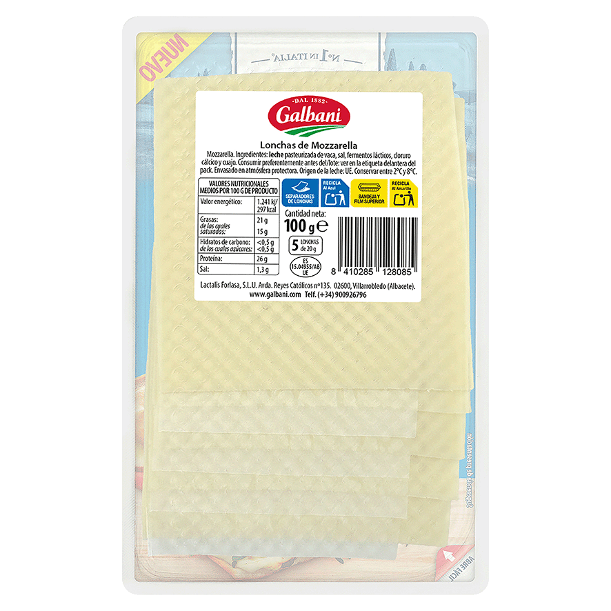 QUESO MOZZARELLA 100 G.
