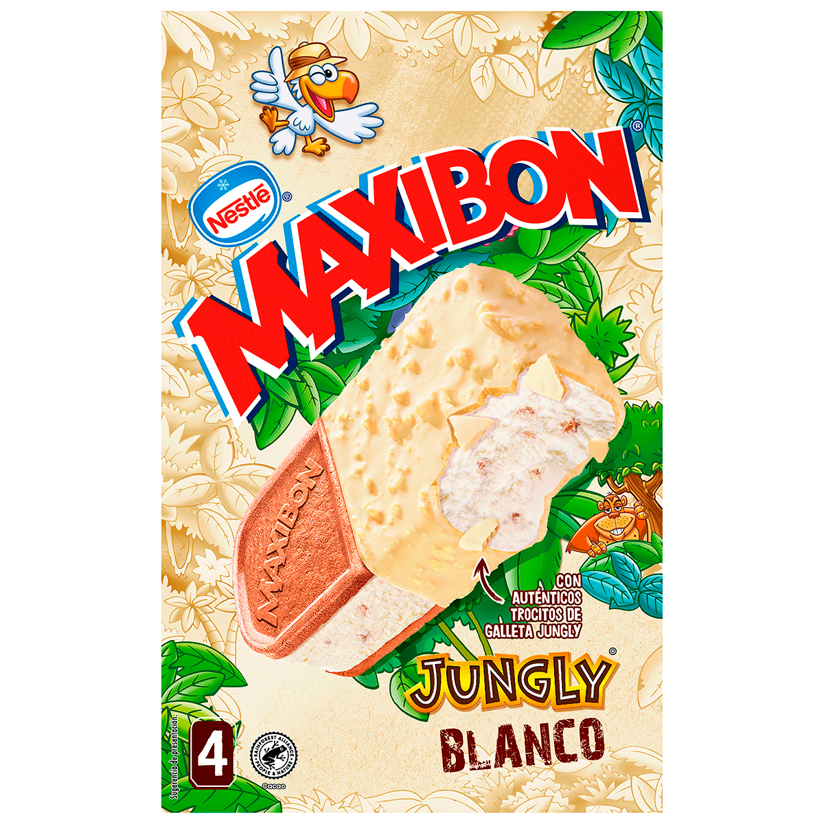 MAXIBON JUNGLY BLANCO 4 UDS.