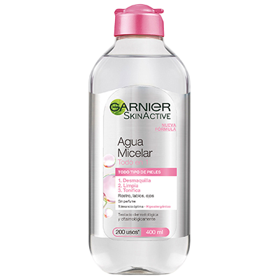 AGUA MICELAR TODO EN 1 400 ML.