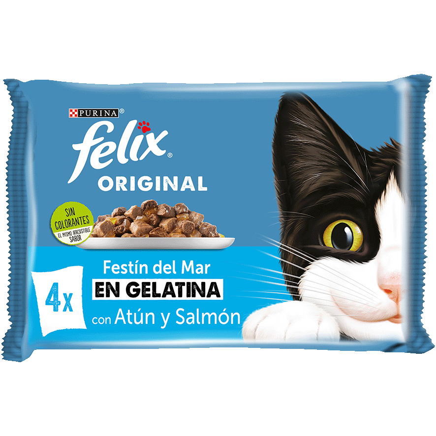 COMIDA DE PESCADO PARA GATOS 85 G. PACK 4