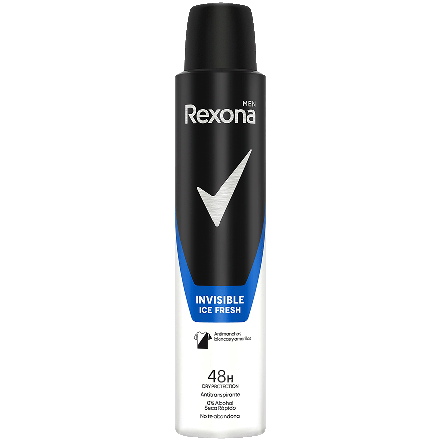 DESODORANTE HOMBRE INVISIBLE ICE 48 H. 200 ML.