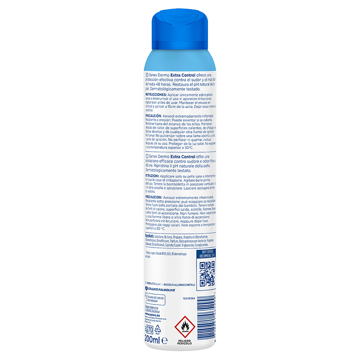 DESODORANTE DERMO EXTRA CONTROL 200 ML.