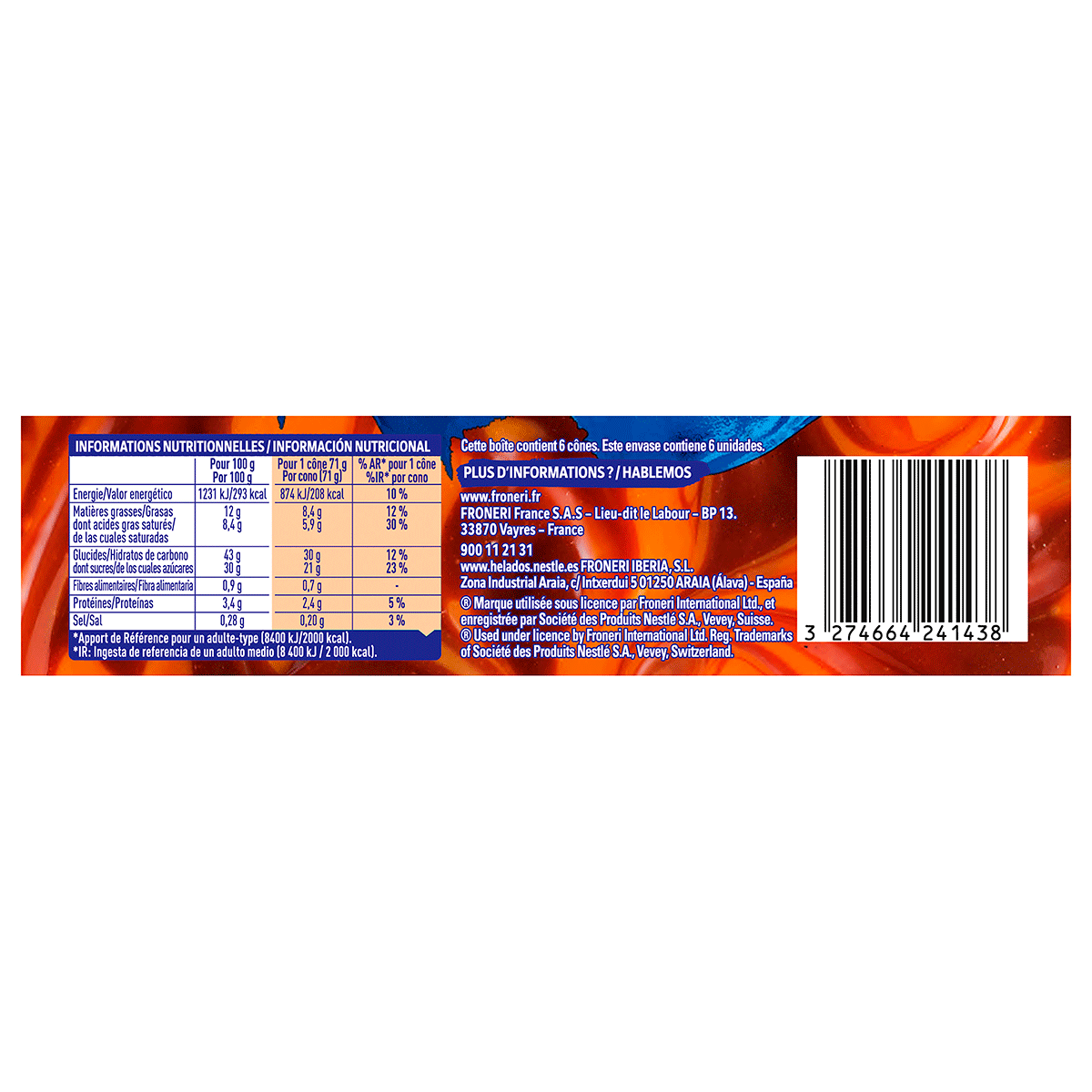 HELADO CHOCO CARAMEL TOFFEE EXTREME 6 UDS.