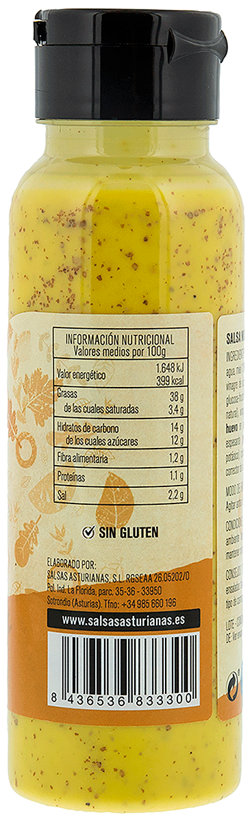 SALSA DE MOSTAZA Y MIEL 300 G.