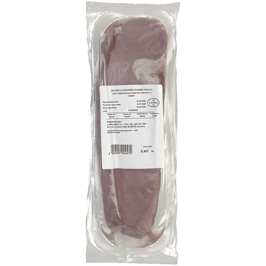 SOLOMILLO DE CERDO AL VAC&Iacute;O PIEZA DE 400 G. APROX