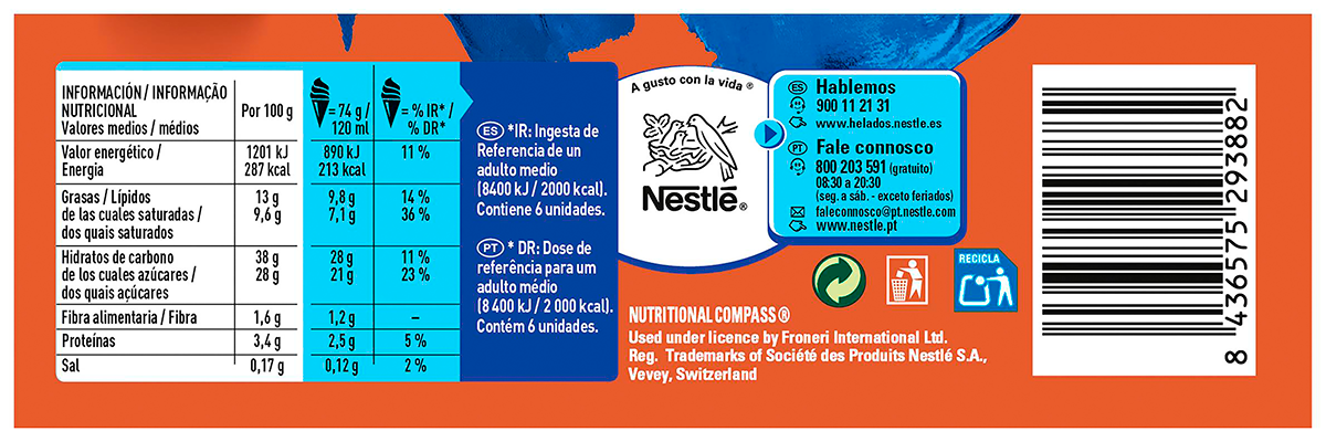 HELADO 3 CHOCOLATES EXTREME 6 UDS.