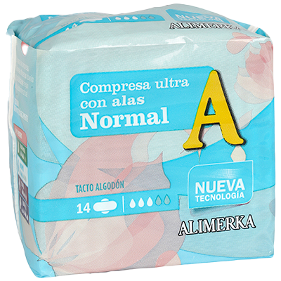 COMPRESA ULTRA CON ALAS NORMAL, 14 UDS.