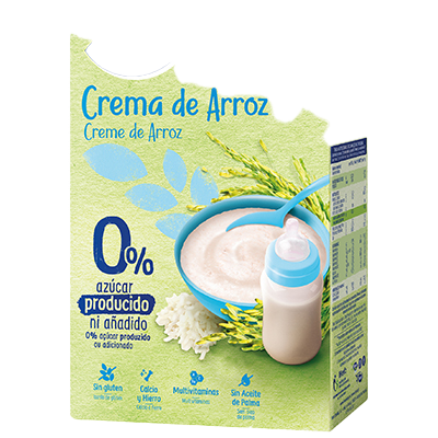 CREMA DE ARROZ SIN GLUTEN 0% AZ&Uacute;CAR 220 G.