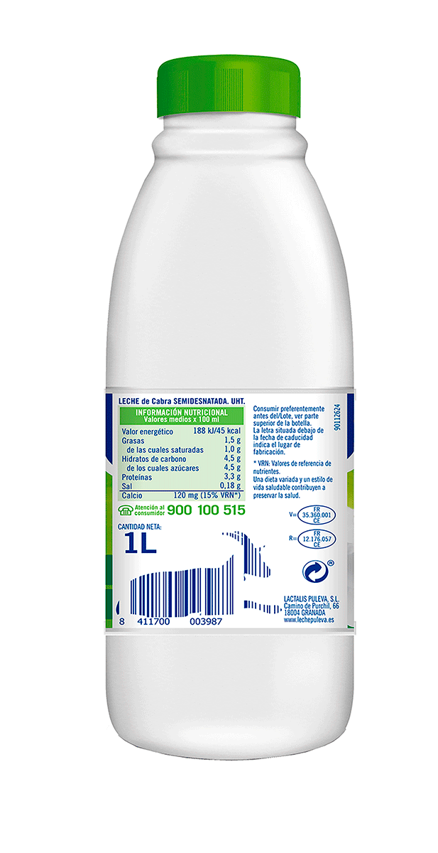 LECHE DE CABRA SEMIDESNATADA 1 LITRO