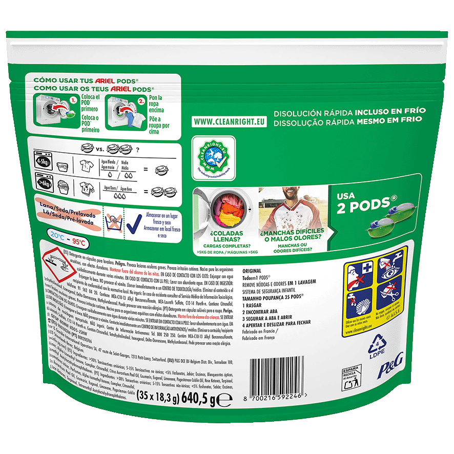 DETERGENTE ORIGINAL TODO EN 1 35 CAPSULAS