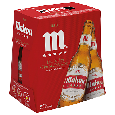 CERVEZA 5 ESTRELLAS 25 CL. PACK 6