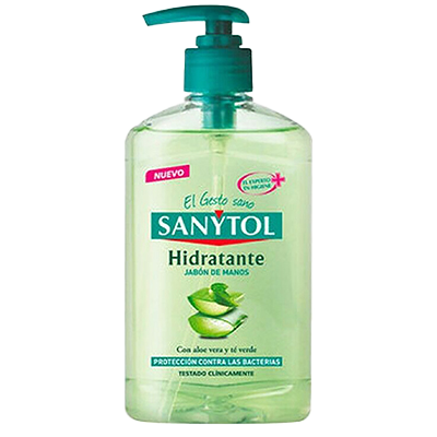 JAB&Oacute;N DE MANOS HIDRATANTE ALOE 250 ML.