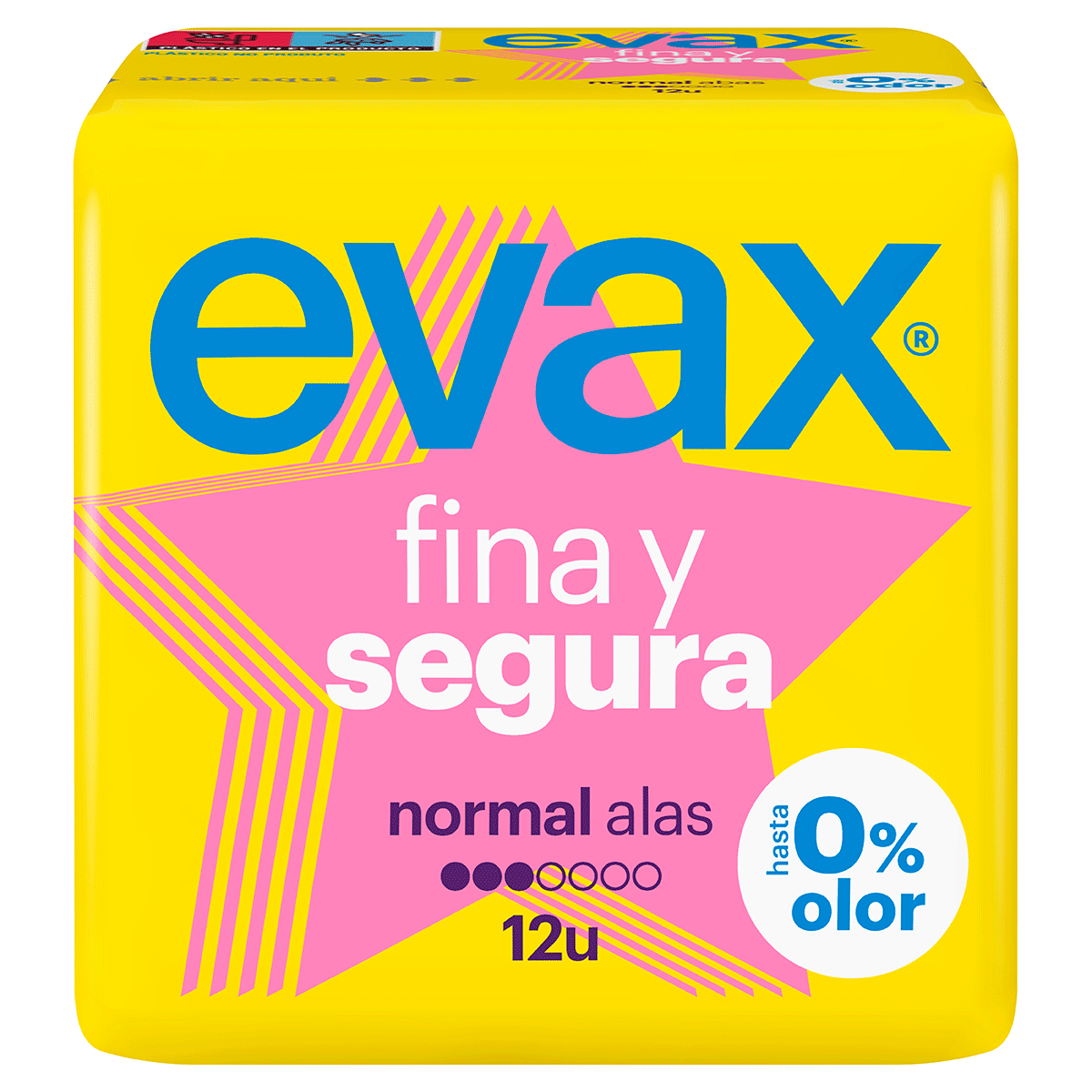COMPRESA CON ALAS FINA Y SEGURA NORMAL, 12 UDS.