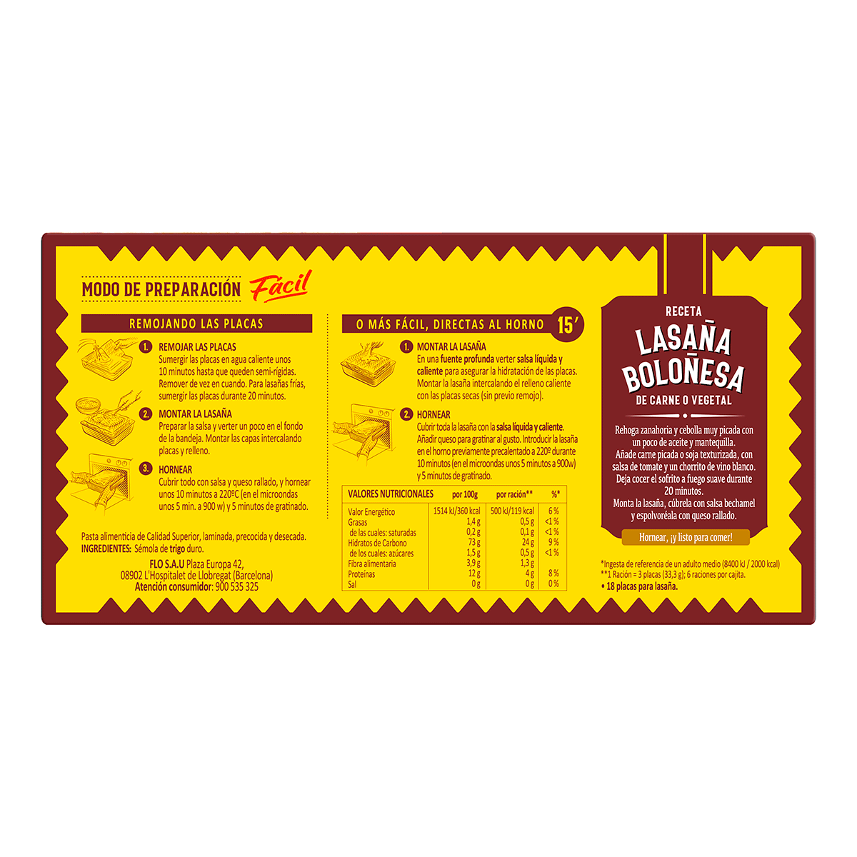 PLACAS PRECOCIDAS LASA&Ntilde;A F&Aacute;CIL 18 PLACAS