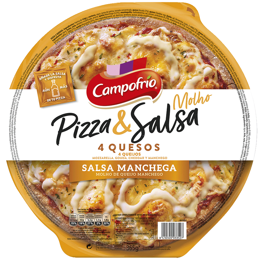 PIZZA & SALSA 4 QUESOS SALSA MANCHEGA 365 G.