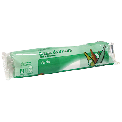 BOLSA BASURA VIDRIO 15 UDS.