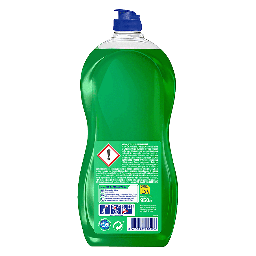 LAVAVAJILLAS ULTRA PLUS 950 ML.