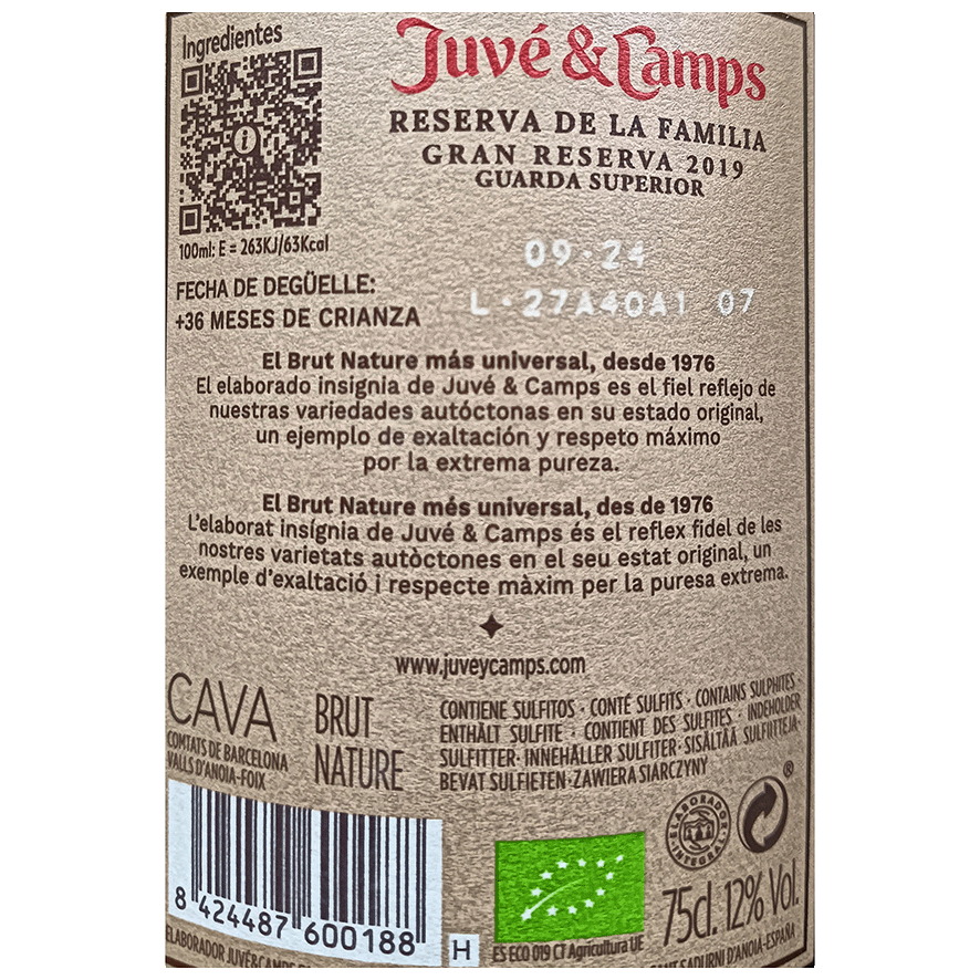 CAVA GRAN RESERVA, BRUT NATURE 75 CL.