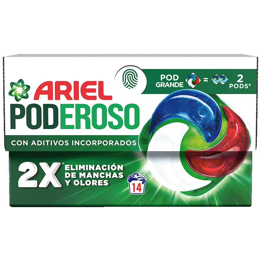 DETERGENTE PODEROSO 14 C&Aacute;PSULAS