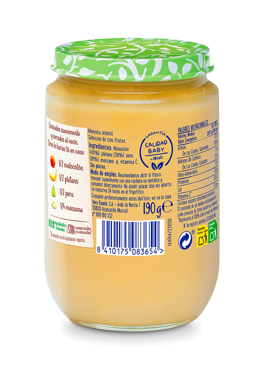 TARRITO SELECCI&Oacute;N DE 3 FRUTAS 190 G.