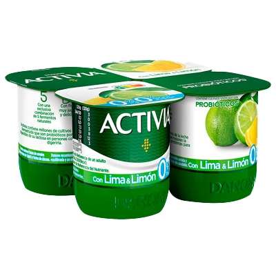 YOGUR 0% DE LIMA LIM&Oacute;N 120 G. PACK 4