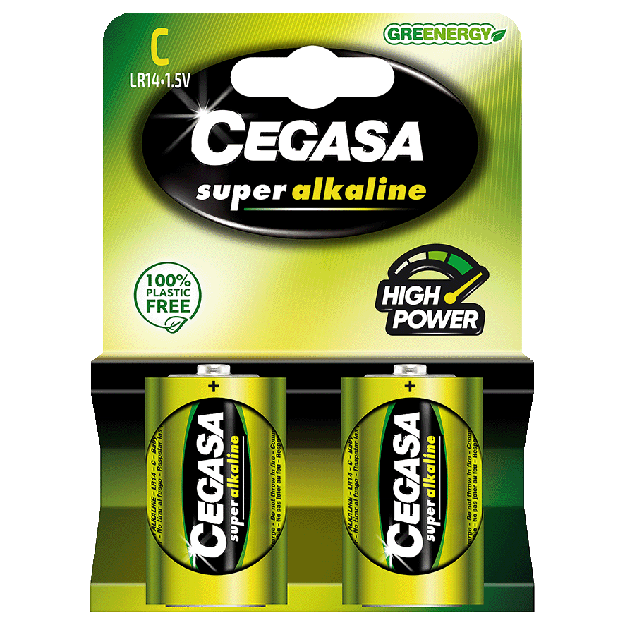 PILAS SUPER ALKALINE LR14, 1.5V 2 UDS.