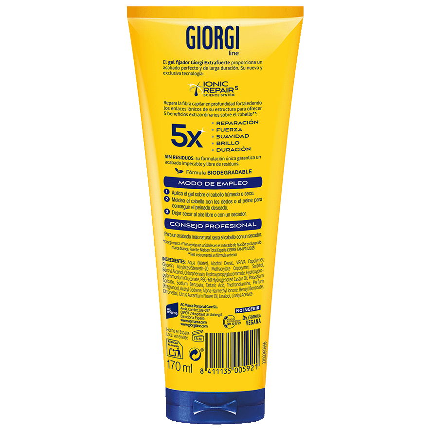 GEL FIJADOR EXTRA FUERTE 170 ML.