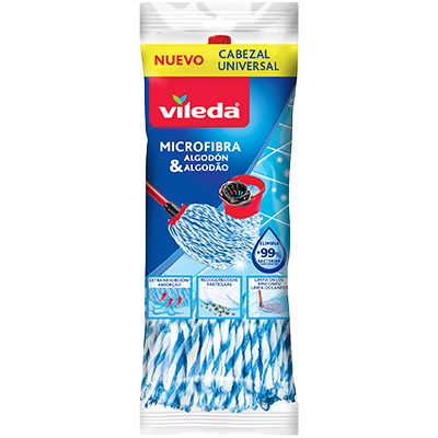 FREGONA DE MICROFIBRA & ALGOD&Oacute;N 1 UD.