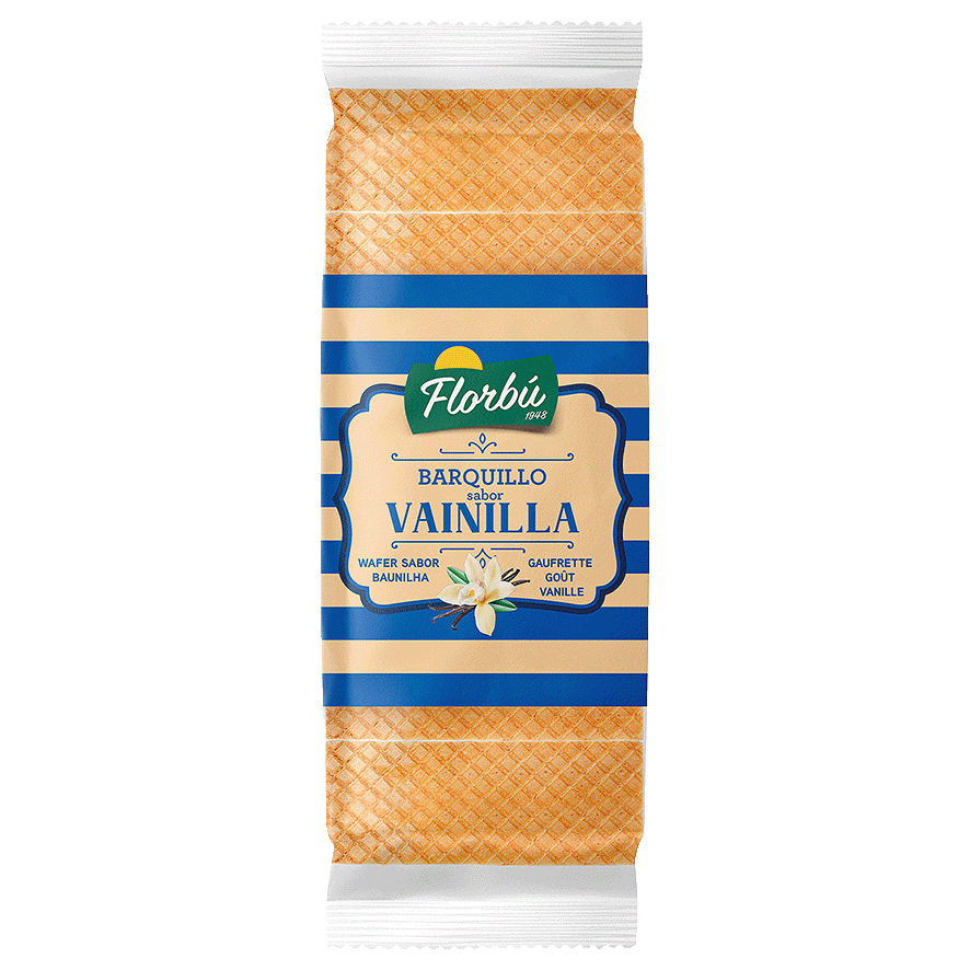 BARQUILLO BOER RELLENO SABOR A VAINILLA 400 G.