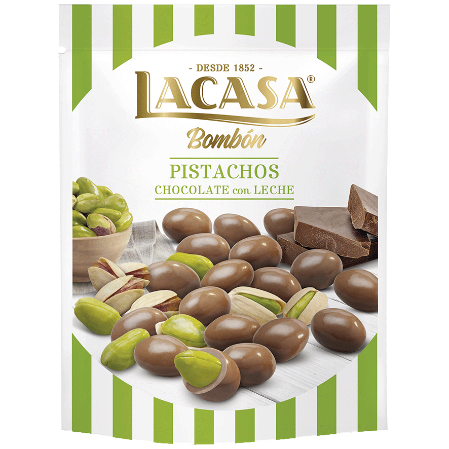 PISTACHOS CON CHOCOLATE CON LECHE 100 G.
