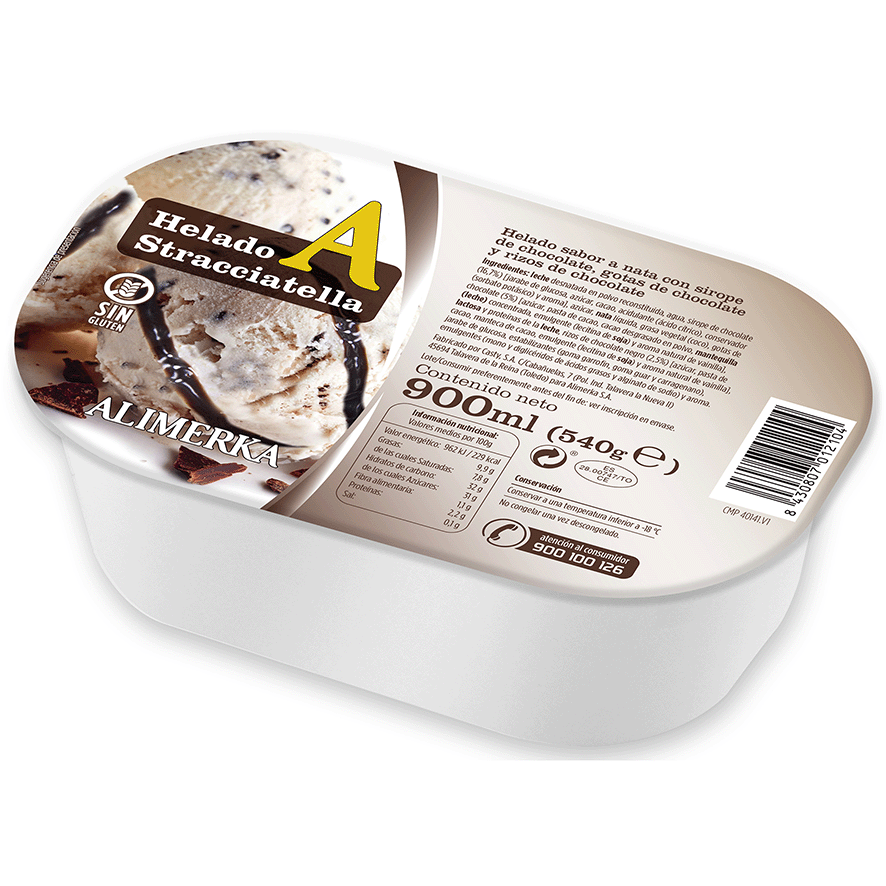 HELADO DE STRACCIATELLA 900 ML.