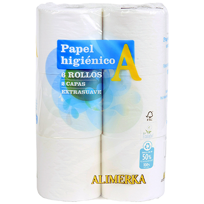 PAPEL HIGI&Eacute;NICO 6 UDS.