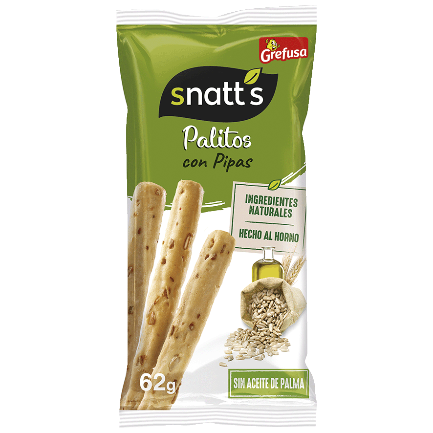 PALITOS DE CEREALES CON PIPAS 62 G.