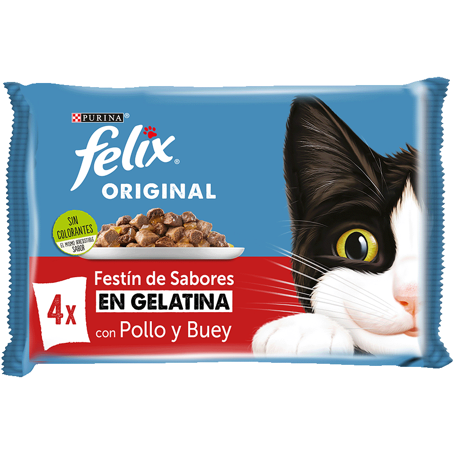 COMIDA DE CARNE PARA GATOS 85 G. PACK 4