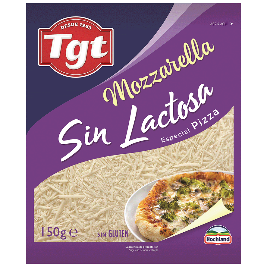 QUESO RALLADO MOZZARELLA SIN LACTOSA 150 G.