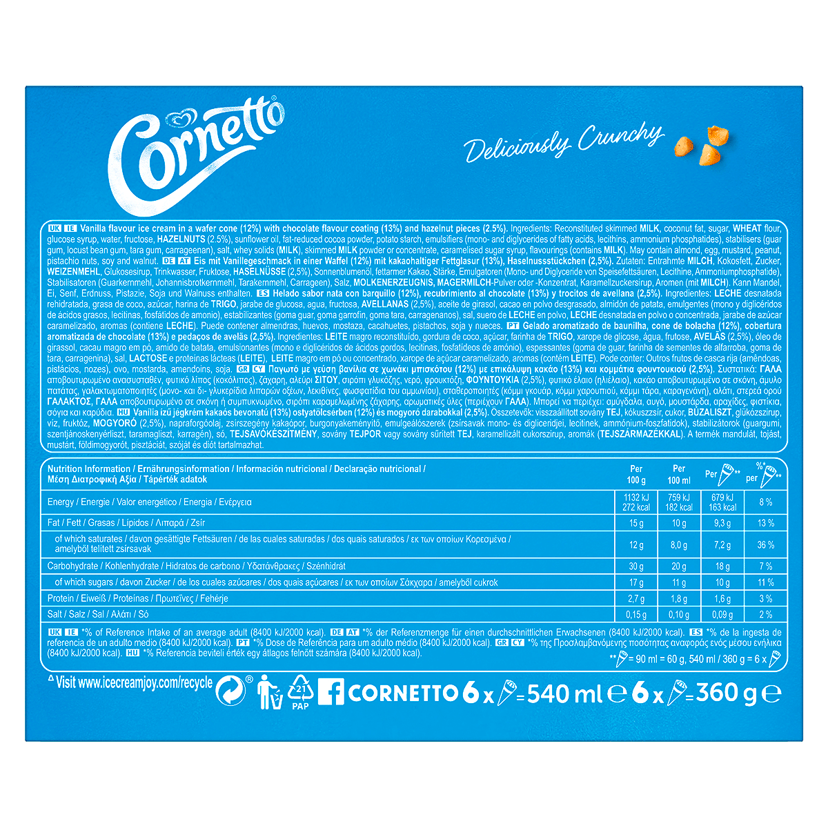 HELADO CLASSICO 90 ML. PACK 4