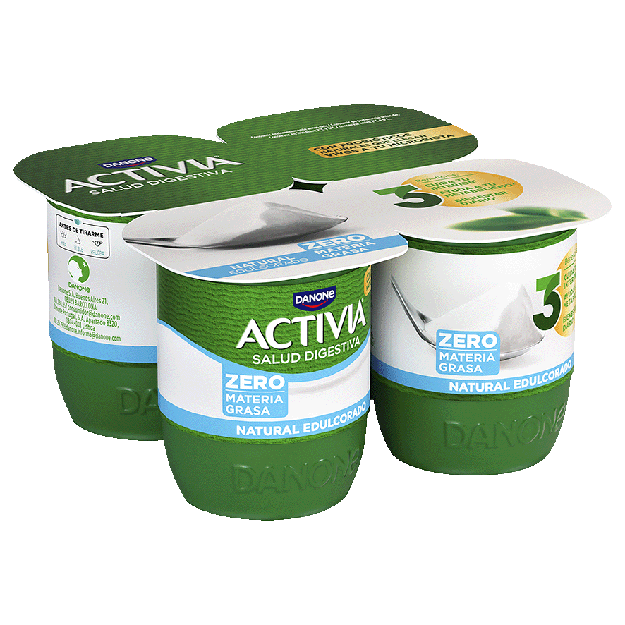 YOGUR NATURAL EDULCORADO 0% 120 G. PACK 4