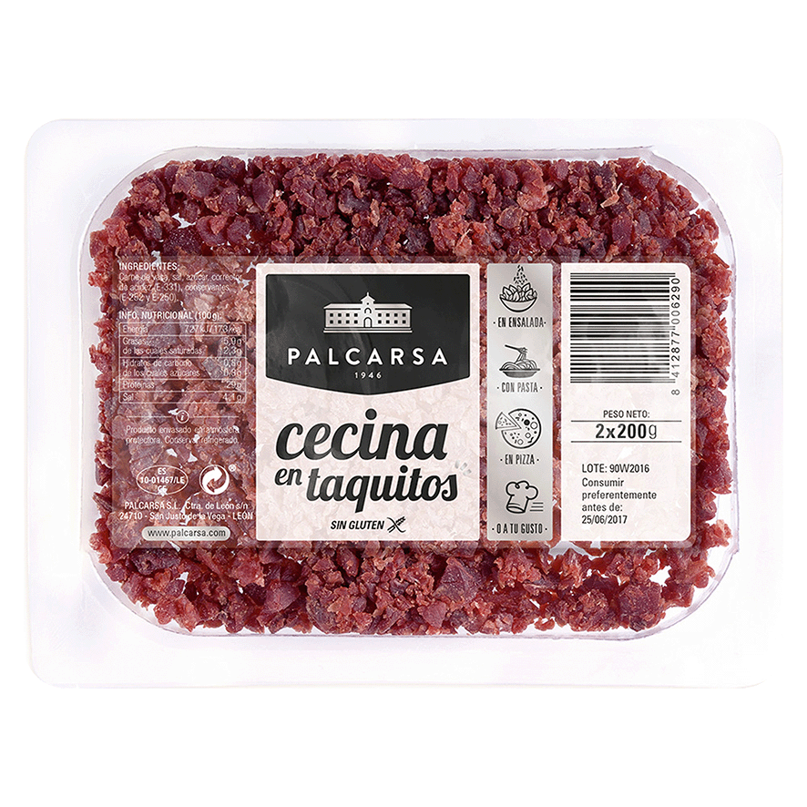 CECINA EN TAQUITOS 60 G.