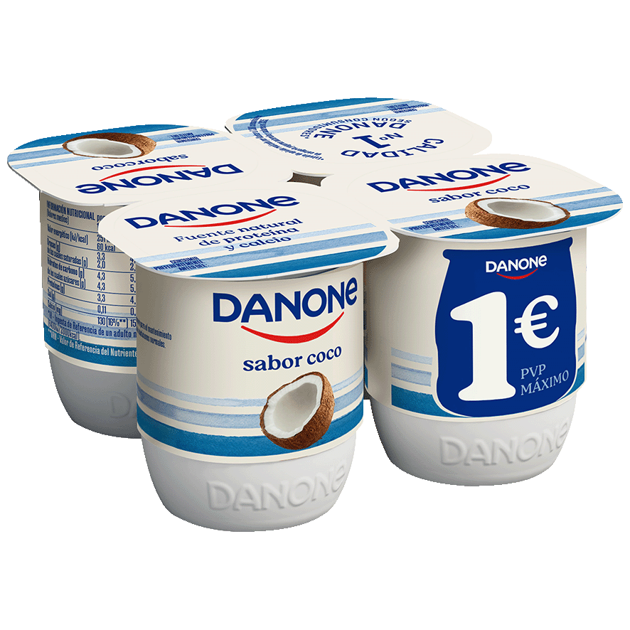 YOGUR SABOR COCO 120 G. PACK 4