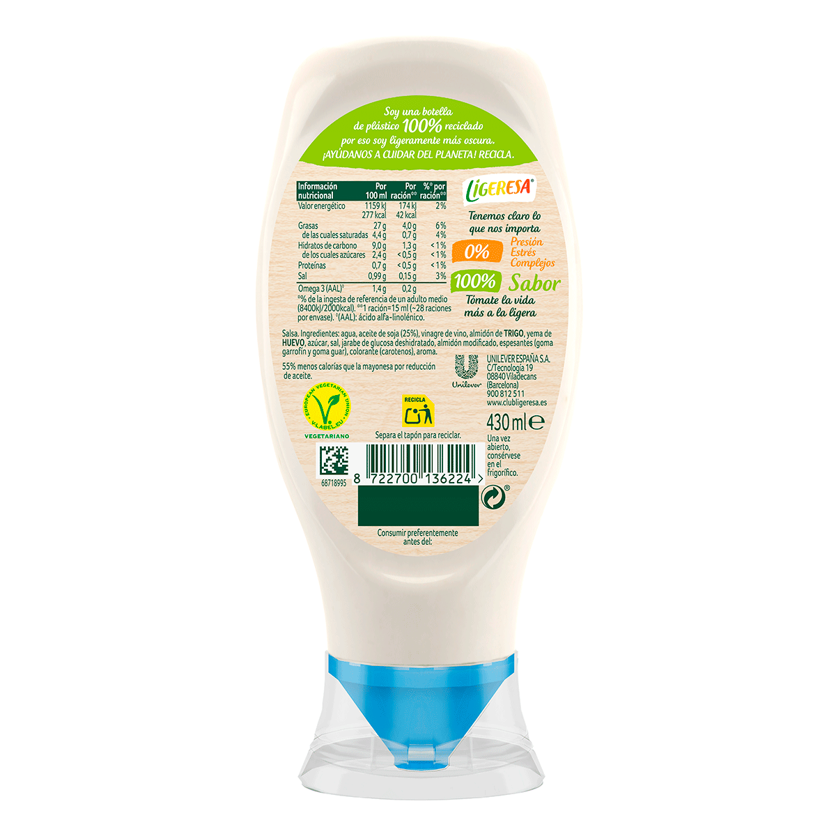 SALSA FINA BOCABAJO 430 ML.