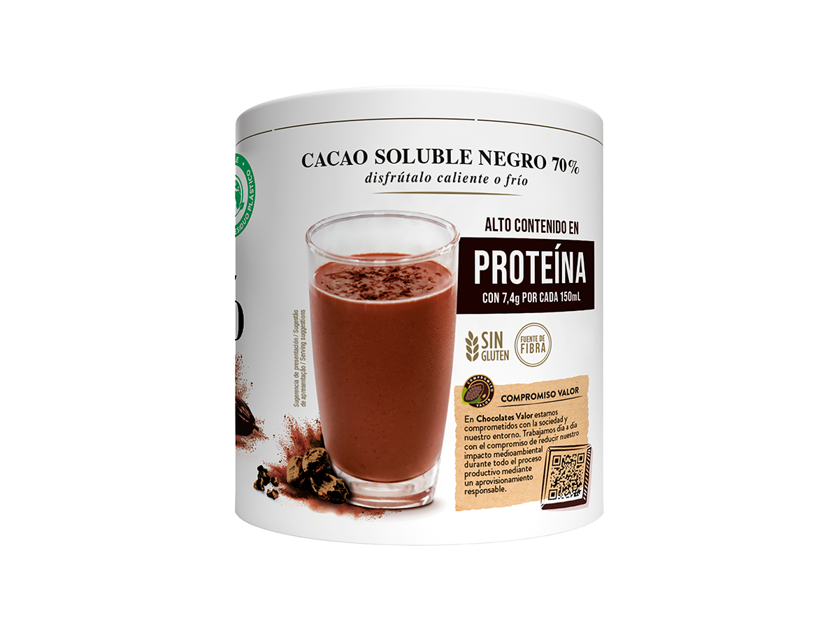 CACAO NEGRO SOLUBLE 70% 300 G.