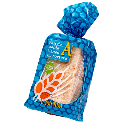 PAN DE MOLDE BLANCO SIN CORTEZA 450 GRS.