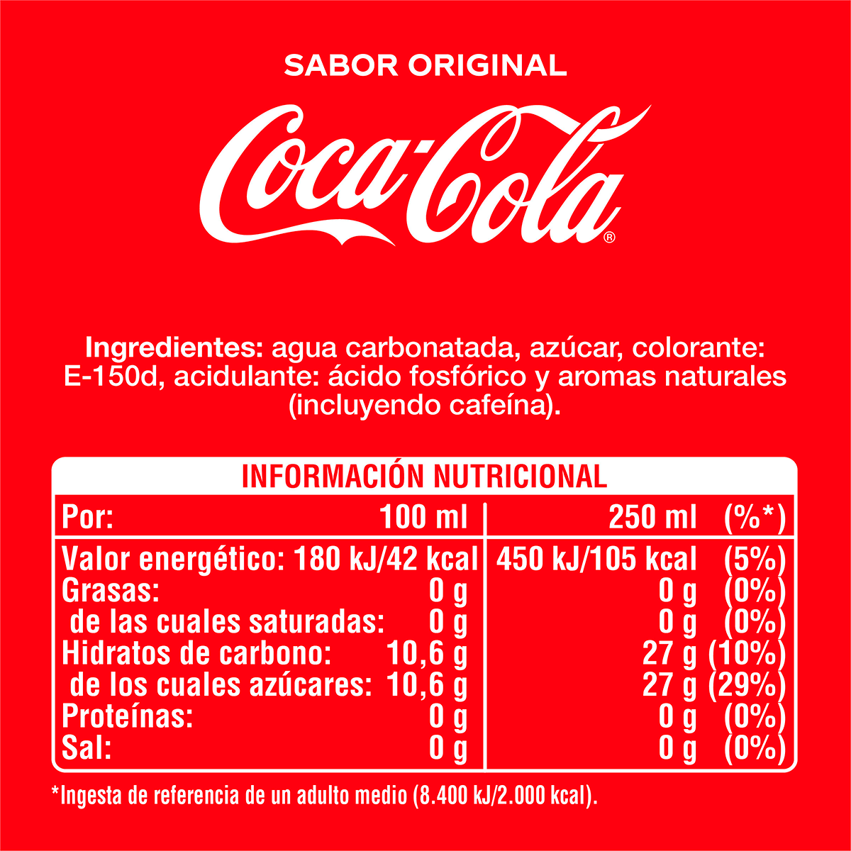 REFRESCO SABOR ORIGINAL 1,25 LITROS PACK 2