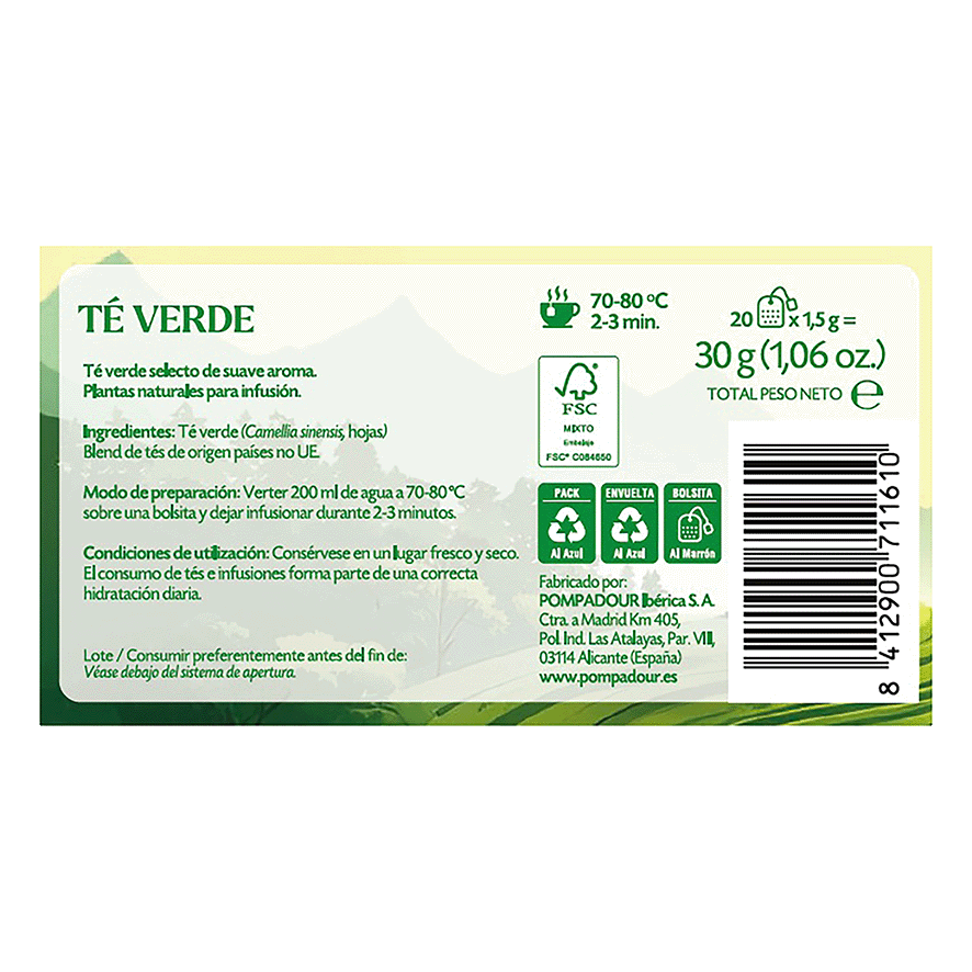 TE VERDE 20 SOBRES