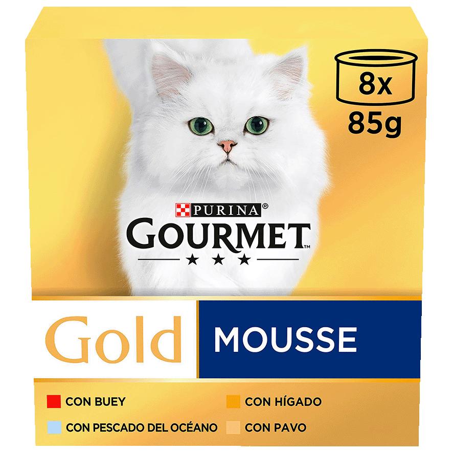 SURTIDO PARA GATOS GOURMET GOLD 85 GRS. PACK 8