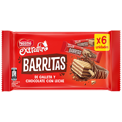 BARRITAS DE CHOCOLATE EXTRAFINO PACK 6