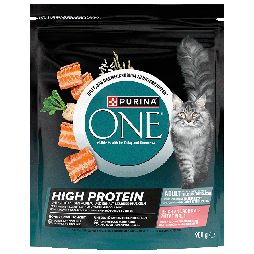 COMIDA HIGH PROTEIN SALM&Oacute;N PARA GATOS 900 G.